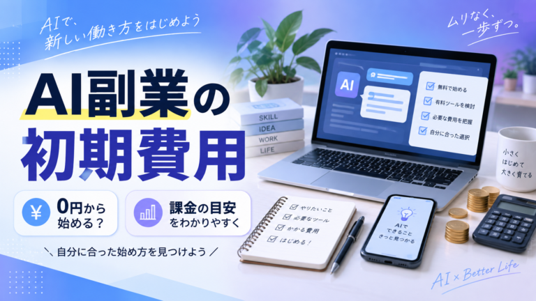 AI副業の初期費用と追加費用0円から始める考え方