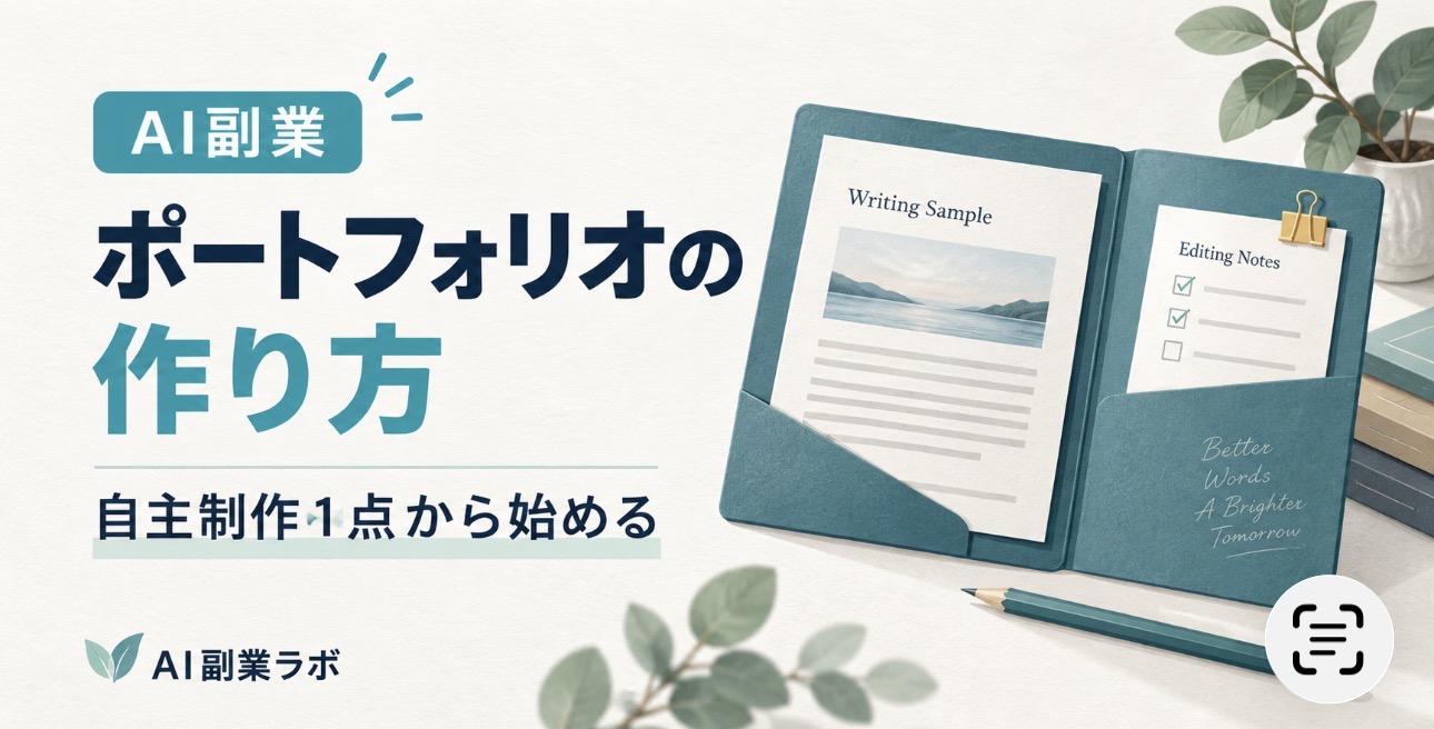 AI副業のポートフォリオの作り方。自主制作1点から始める